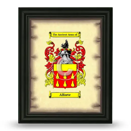 Alforte Coat of Arms Framed - Black