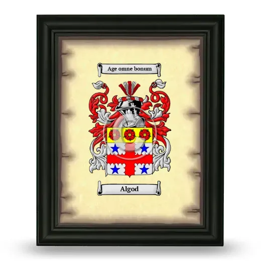 Algod Coat of Arms Framed - Black