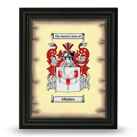 Alindan Coat of Arms Framed - Black