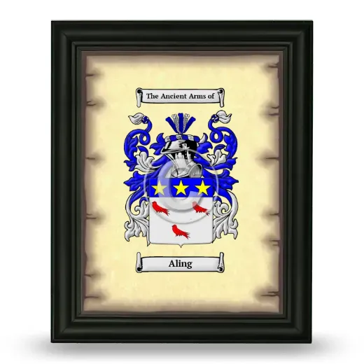 Aling Coat of Arms Framed - Black