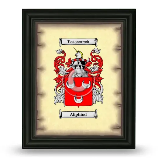 Aliphind Coat of Arms Framed - Black