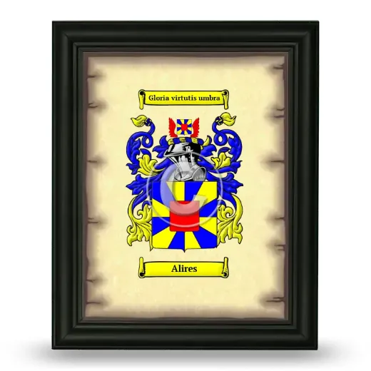 Alires Coat of Arms Framed - Black