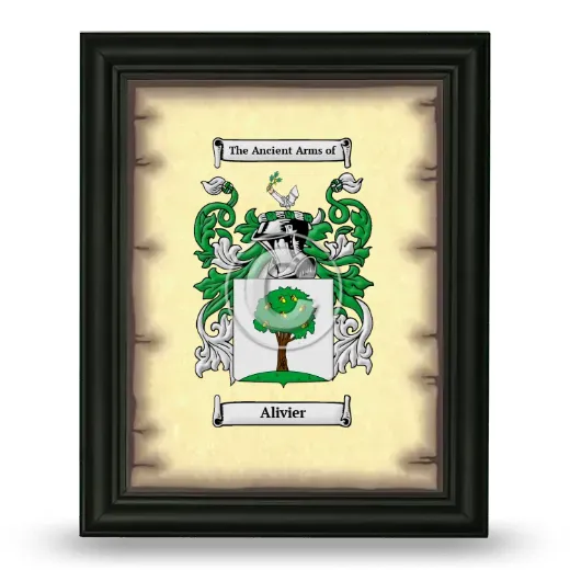 Alivier Coat of Arms Framed - Black