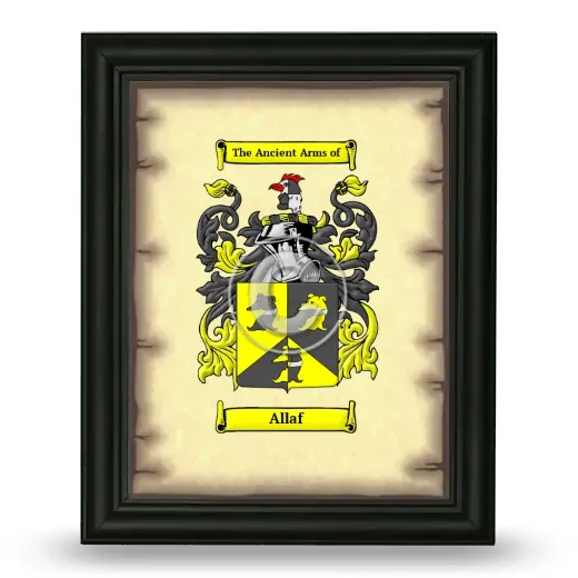 Allaf Coat of Arms Framed - Black