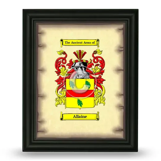 Allaine Coat of Arms Framed - Black