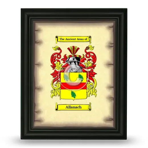 Allanach Coat of Arms Framed - Black