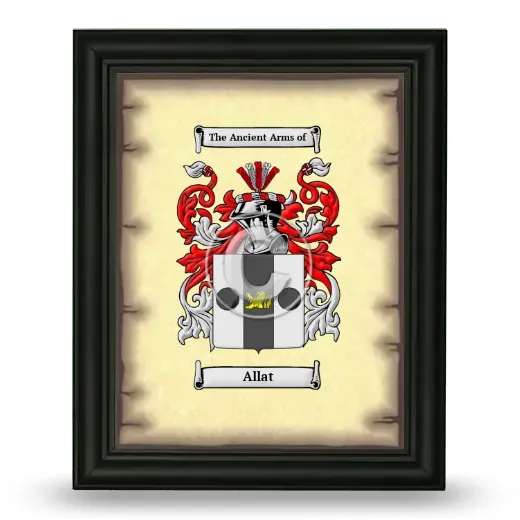 Allat Coat of Arms Framed - Black