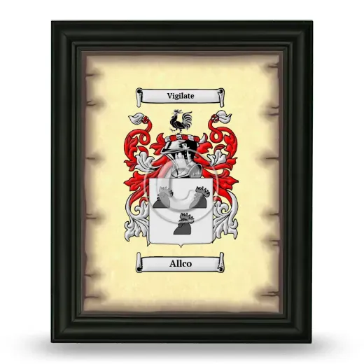 Allco Coat of Arms Framed - Black