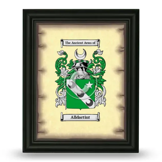 Alldartint Coat of Arms Framed - Black