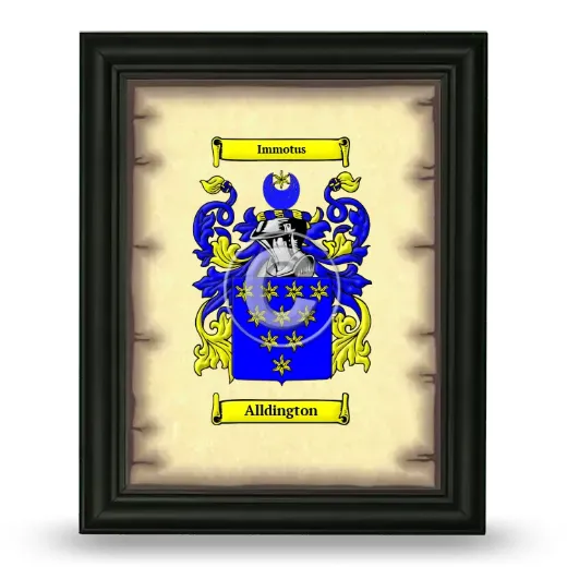 Alldington Coat of Arms Framed - Black