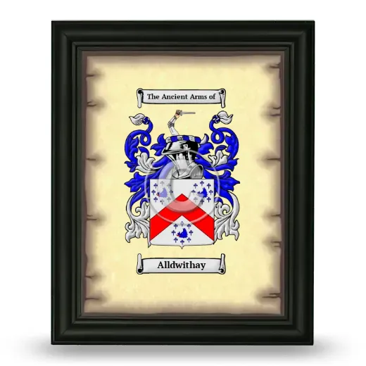 Alldwithay Coat of Arms Framed - Black