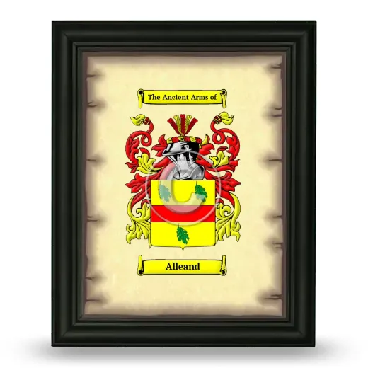 Alleand Coat of Arms Framed - Black