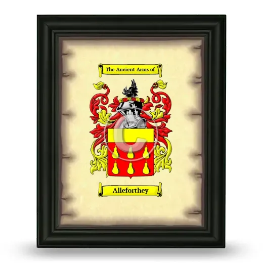 Alleforthey Coat of Arms Framed - Black