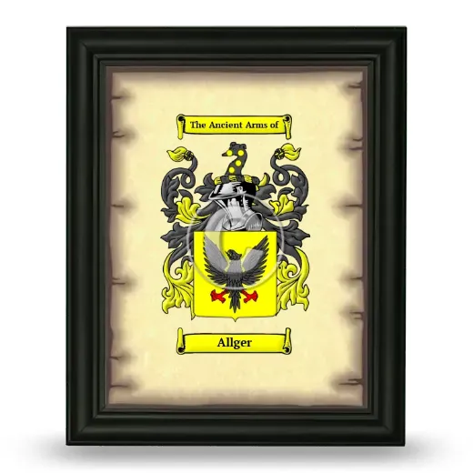 Allger Coat of Arms Framed - Black