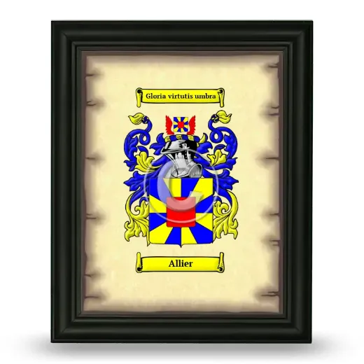 Allier Coat of Arms Framed - Black