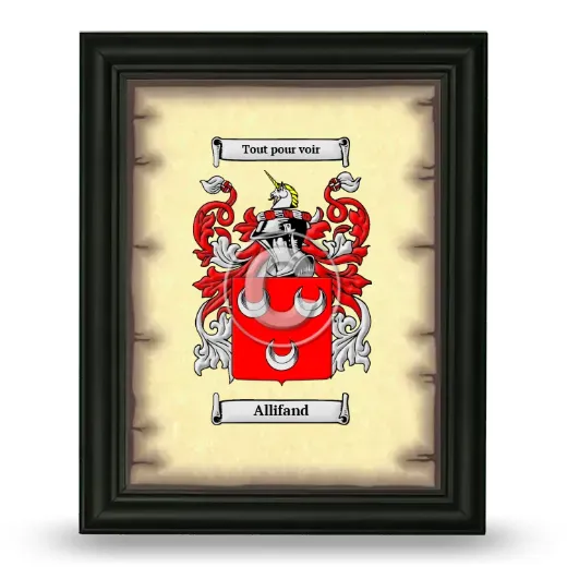 Allifand Coat of Arms Framed - Black