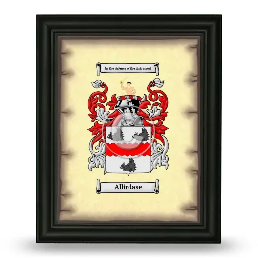 Allirdase Coat of Arms Framed - Black