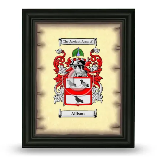 Allison Coat of Arms Framed - Black