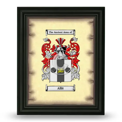 Allit Coat of Arms Framed - Black