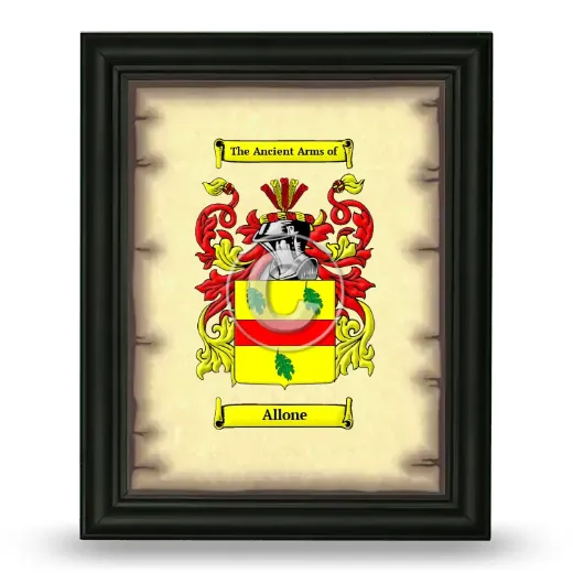 Allone Coat of Arms Framed - Black