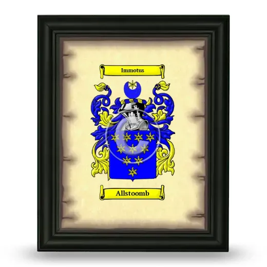 Allstoomb Coat of Arms Framed - Black