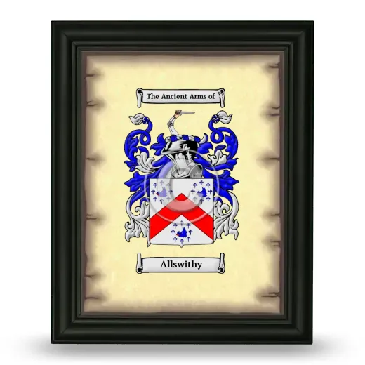 Allswithy Coat of Arms Framed - Black