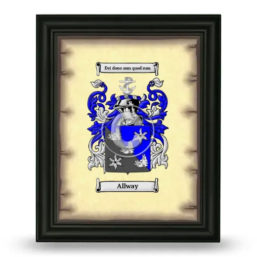 Allway Coat of Arms Framed - Black