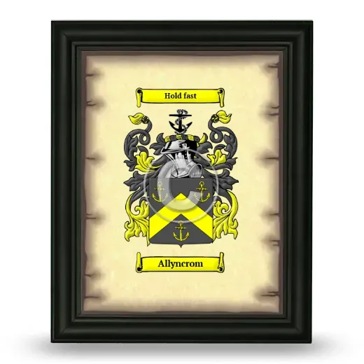 Allyncrom Coat of Arms Framed - Black