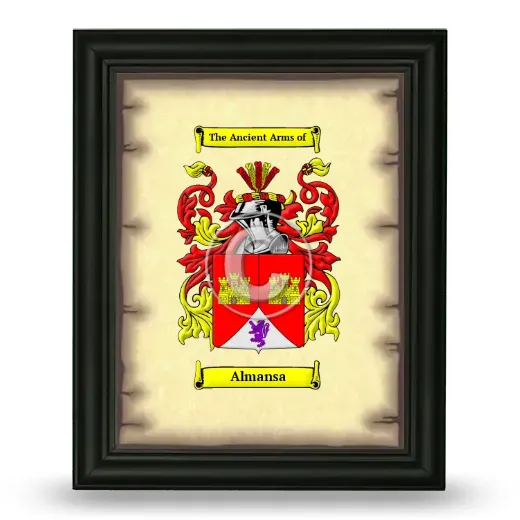 Almansa Coat of Arms Framed - Black
