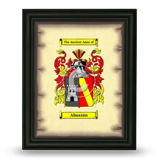Almazán Coat of Arms Framed - Black