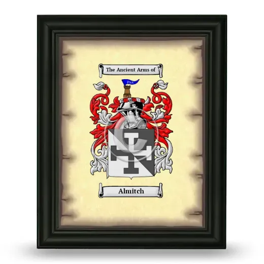 Almitch Coat of Arms Framed - Black