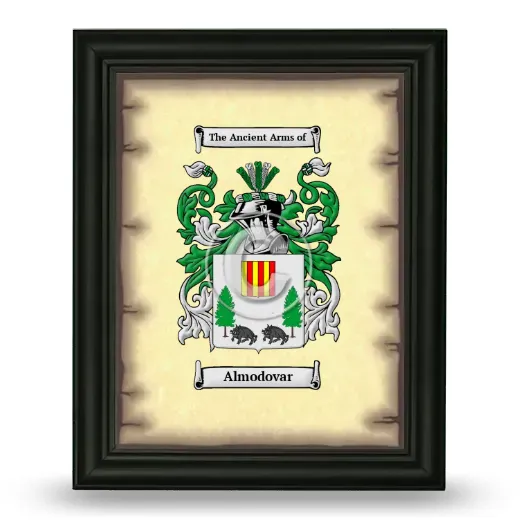 Almodovar Coat of Arms Framed - Black