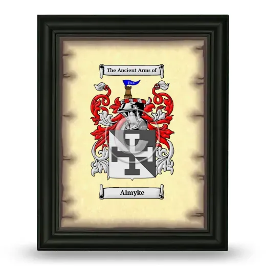 Almyke Coat of Arms Framed - Black