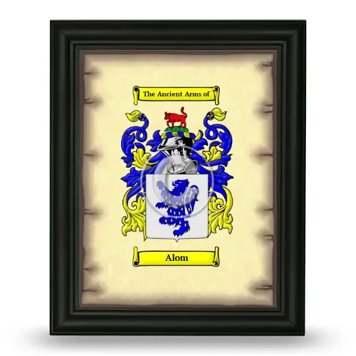 Alom Coat of Arms Framed - Black