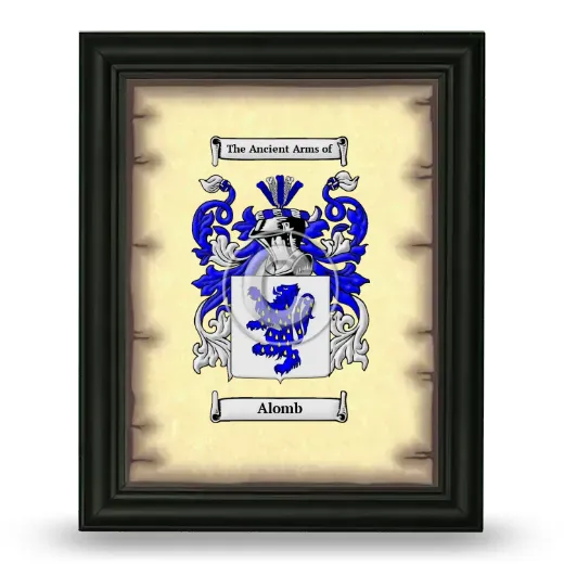 Alomb Coat of Arms Framed - Black