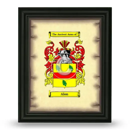 Alon Coat of Arms Framed - Black