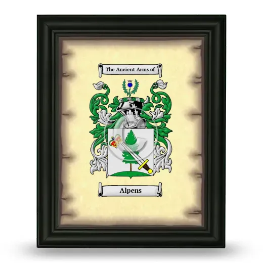 Alpens Coat of Arms Framed - Black