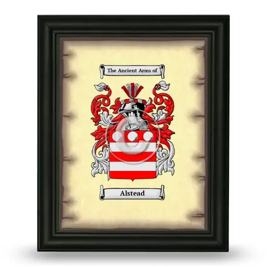 Alstead Coat of Arms Framed - Black