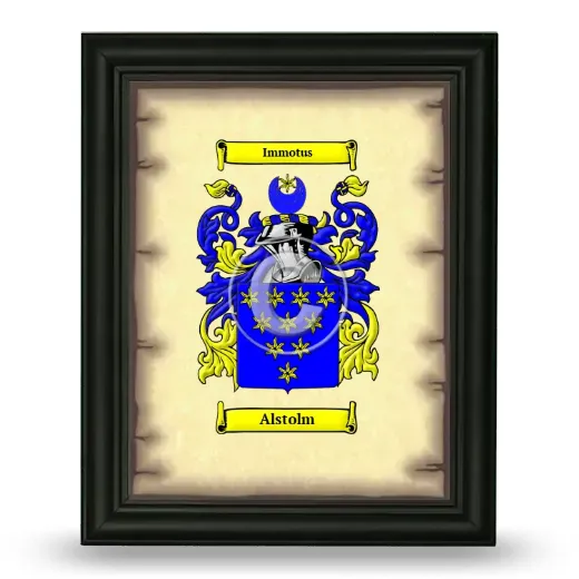 Alstolm Coat of Arms Framed - Black
