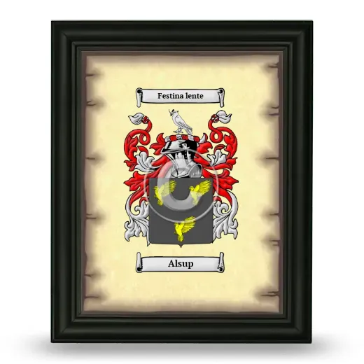 Alsup Coat of Arms Framed - Black
