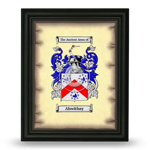 Alswithay Coat of Arms Framed - Black