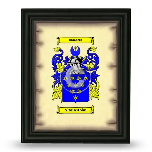 Altainstolm Coat of Arms Framed - Black
