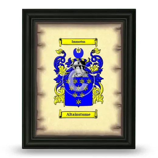 Altainstume Coat of Arms Framed - Black
