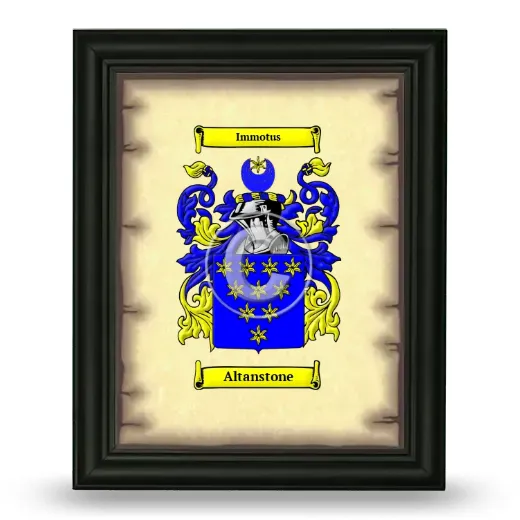 Altanstone Coat of Arms Framed - Black