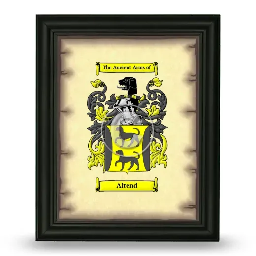Altend Coat of Arms Framed - Black