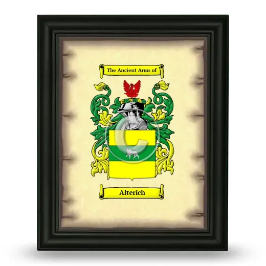 Alterich Coat of Arms Framed - Black