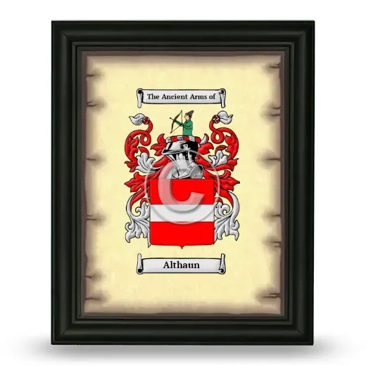 Althaun Coat of Arms Framed - Black