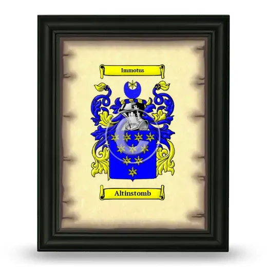 Altinstomb Coat of Arms Framed - Black