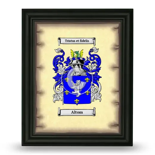 Altom Coat of Arms Framed - Black
