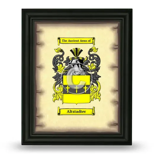 Altstadter Coat of Arms Framed - Black